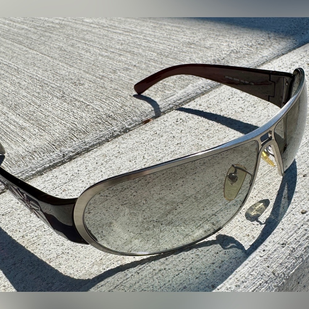 Prada Women's Sunglasses - Brown and Silver - Picture 4 of 5